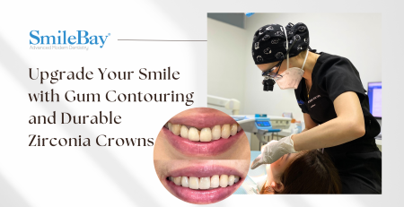 SmileBay dentist performing gum contouring and zirconia crowns treatment in Penang